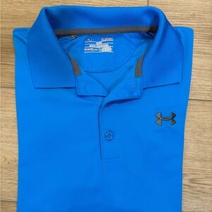 Under Armour Heat Gear Men's Blue Polo Shirt, Size Small. Like new